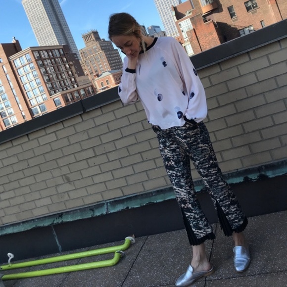 SALE Rachel Comey Abstract Dotted Pleated Flare Pa - Picture 5 of 8